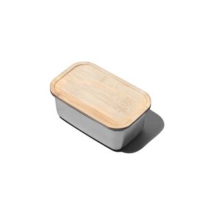 Boîte en inox avec couvercle en bambou 1000 ml compatible micro-ondes Yoko® Design []