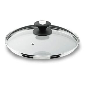 Couvercle en verre bord inox 26 cm Lacor [Gris metallise]