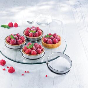 Set de 4 cercles a tartelette inox 8 cm Mathon []