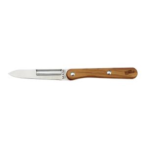 Couteau d'office et eplucheur 2 en 1 avec manche en bois d'olivier Roger Orfevre [Noir]