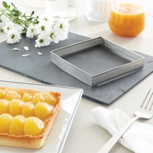 Cadre a tarte perfore en inox carre 12 cm Mathon []