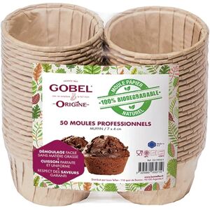 Pack de 50 moules muffin en papier 7,2 cm x 4 cm Gobel [Marron]