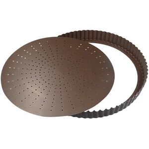 Tourtiere fond amovible perfore antiadherent 24 cm Gobel []