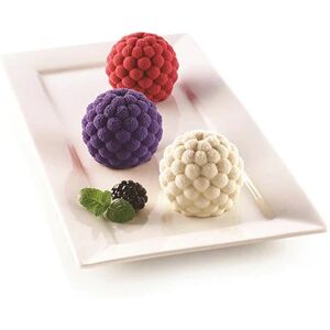 Moule silicone 3D 6 mini gateaux fruits des bois Silikomart [Rouge]