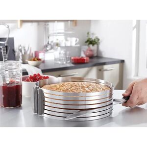 Cercle a trancher genoise extensible en inox 24 a 30 cm Mathon [Gris]