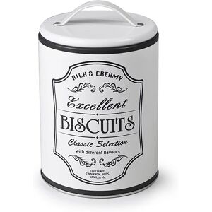 Pot de conservation biscuits blanc avec poignee Ibili [Gris metallise]