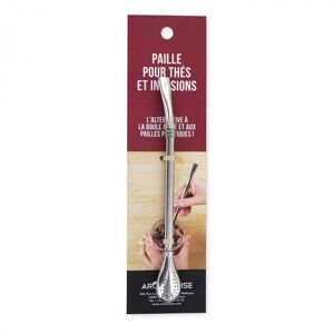 Paille en inox avec filtre integre pour the et infusions Aromandise