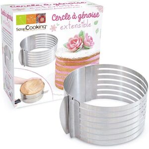 Cercle extensible en inox pour genoise - 16 a 20 cm Scrapcooking