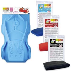 Coffret moule et pâte à sucre pour gâteau Cars Scrapcooking