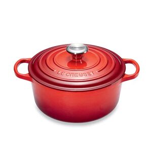 Cocotte fonte rond 26 cm cerise Le Creuset [Noir]