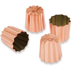 4 moules a canele en cuivre etame 4,5 cm Mathon []