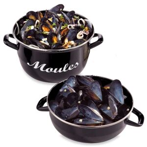 Marmite a moules acier emaille 18 cm 2,5 L Baumalu []