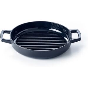 Poele grill en fonte emaillee 28 cm Nori 3 L noir Beka []