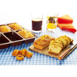 Flexi' plaque silicone 6 petits cakes Mathon [Marron]