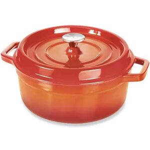 Cocotte en fonte ronde 28 cm 5,6 L coloris orange Mathon [Violet]