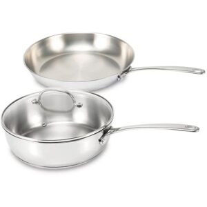 Lot poele et sauteuse inox Belvia 24 cm Beka [Gris]