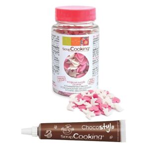 Decors sucres Licorne + Stylo chocolat Scrapcooking