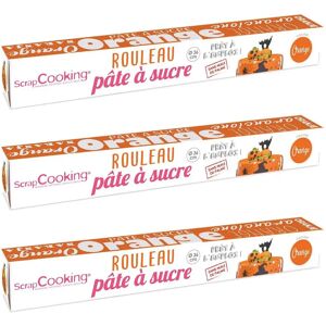 3 pates a sucre en rouleau orange Ø 36 cm Scrapcooking