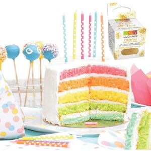 Kit Rainbow Cake + paillettes dorees Scrapcooking