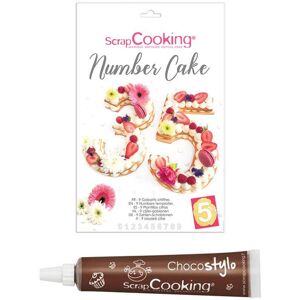 Coffret Number cake + 1 Stylo chocolat Scrapcooking