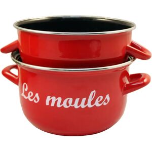 Marmite a moules 24 cm emaille noire Baumalu [Gris metallise]