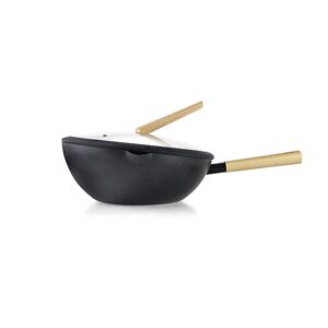 Wok aluminium antiadhesif avec couvercle 30 cm Ibili []