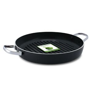 Gril Rond Essentials 28 cm noir en Aluminium Greenpan [Gris metallise]