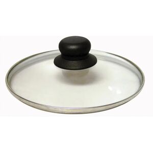 Couvercle verre 26 cm + bouton bakelite Baumalu [Gris metallise]