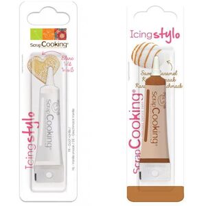 2 stylos alimentaires - caramel & blanc Scrapcooking