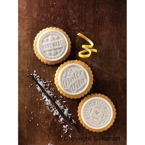 Kit moule en silicone pour biscuits ronds au chocolat Dolce Vita Silikomart [Marron]