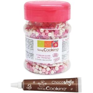 Decors sucres Printemps + 1 Stylo chocolat Scrapcooking