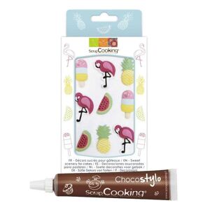 Decors sucres Summer + Stylo chocolat Scrapcooking