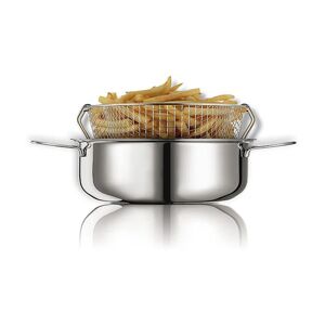 Friteuse traditionnelle en inox avec panier Eatitaly Maxifry 26 cm Inoxriv [Gris metallise]