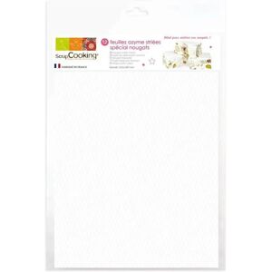 24 feuilles azymes blanches A4 pour nougat Scrapcooking