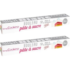 2 rouleaux de pate a sucre blanche Ø 36 cm Scrapcooking