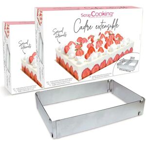 2 cadres a patisserie extensibles - rectangle Scrapcooking