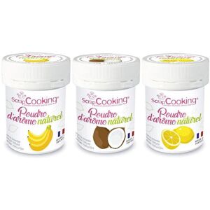 Kit 3 arômes alimentaires naturels en poudre - Banane-coco-citron Scrapcooking