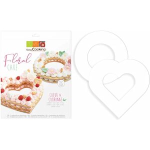 Kit Floral cake - Cœur et Couronne Scrapcooking [Rouge]