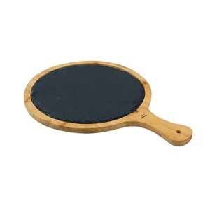 Planche ronde ardoise et bambou 25 cm Lacor []