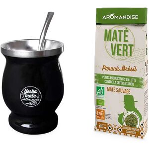 Tasse et bombilla a mate 230 ml + The vert mate sauvage du Bresil 350 g Aromandise