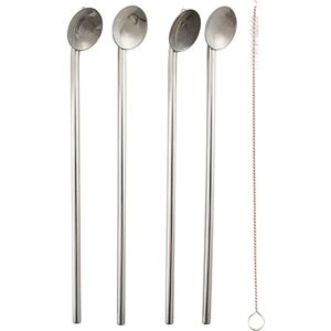 Set de 4 cuilleres pailles en inox Point Virgule []