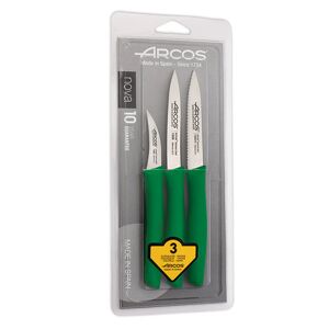 Set 3 couteaux d'office Nova coloris vert Arcos [Vert]