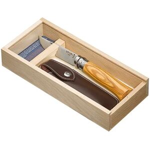 Plumier couteau pliant bois d'olivier N°8 lame inox 8,5 cm Opinel [Gris]