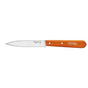 Couteau N°113 lame crantee inox 10 cm coloris mandarine Opinel [Gris metallise]