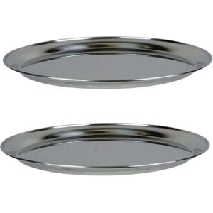 2 plateaux de fruits de mer en inox Ø 36 cm Chevalier diffusion