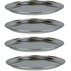 4 plateaux de fruits de mer en inox Ø 36 cm Chevalier diffusion