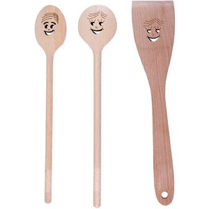 3 cuilleres en bois Smiley Patisse [Rouge]