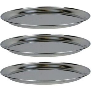 3 plateaux de fruits de mer en inox Ø 36 cm Chevalier diffusion