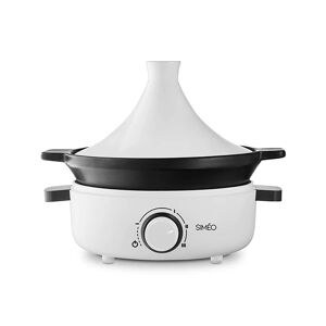 Tajine electrique ceramique 4 personnes 1000 W blanc Simeo [Gris]