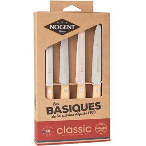 Coffret 4 couteaux de table Kraft Classic bois de hetre naturel Nogent [Beige]